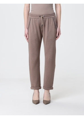 Pants BRUNELLO CUCINELLI Woman color Brown