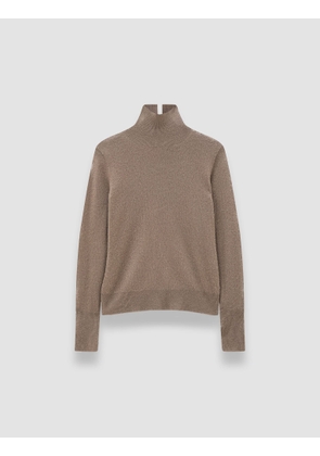 Light Pure Cashmere High Neck Jumper - L