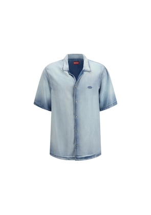 Diesel Blue Lyocell Shortsleeve Shirt - L