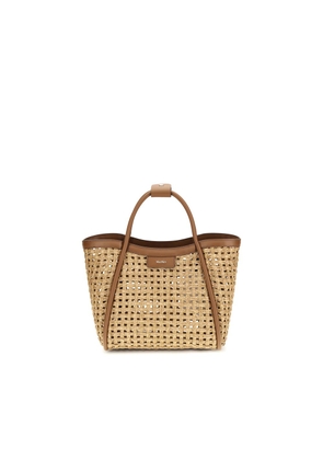 Max Mara Beige Raffia Shoulder Bag
