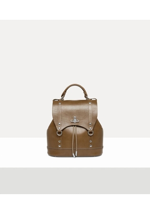 Vivienne Westwood Max Small Backpack Shiny Veget Tanned Oyster-grey
