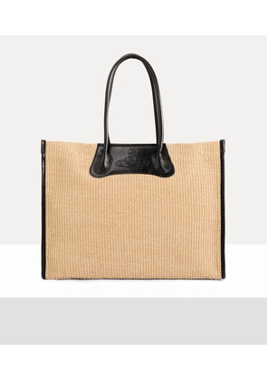 Vivienne Westwood Troy Tote Bag Raffia-effect Natural