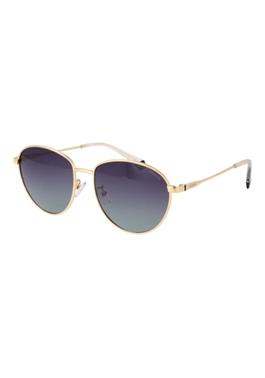 Polaroid Gold Stainless Steel Sunglasses