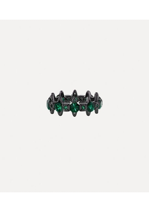 Vivienne Westwood Warwick Ring Gunmetal Crystals Unisex