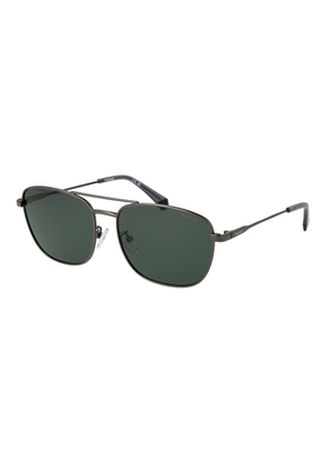 Polaroid Gray Stainless Steel Sunglasses
