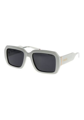 Polaroid White Plastic Sunglasses