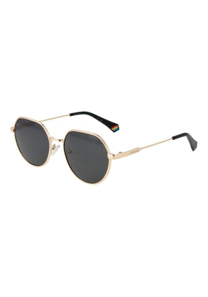 Polaroid Gold Metal Sunglasses