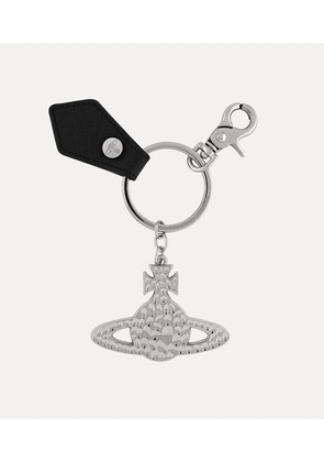 Vivienne Westwood Saffiano Hammered Orb Keyring Metal Black-saffiano One Size Unisex
