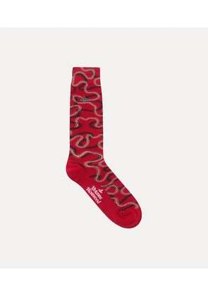 Vivienne Westwood Wiggle Sock Wiggle Red 6-8 Unisex