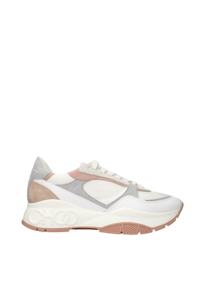 Jimmy Choo White Fabric Sneakers - EU39.5/US9.5