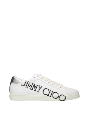 Jimmy Choo White Leather Low Top Sneakers - EU36/US6