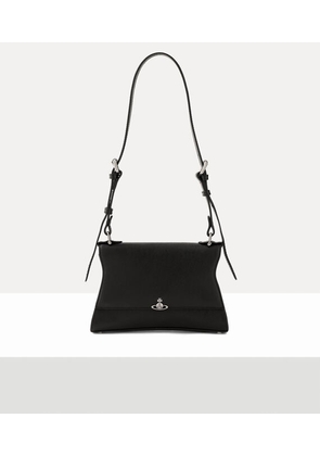 Vivienne Westwood Bianca Small Shoulder Bag Supple Leather Black-dark-silver