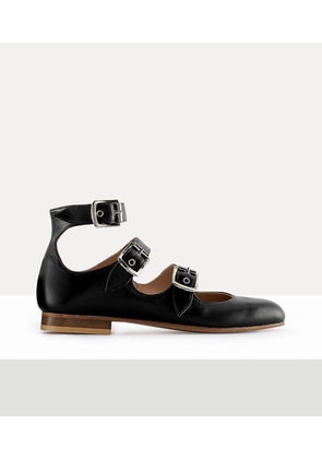 Vivienne Westwood Roman Three-strap Sandal Leather Black 4-37 Unisex