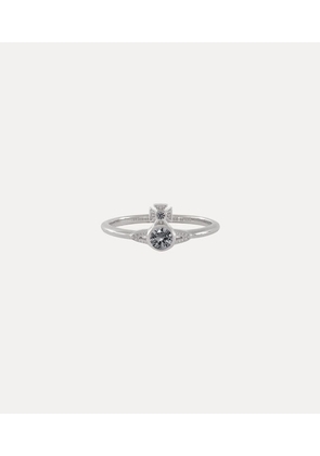 Vivienne Westwood London Orb Ring Platinum-grey-cz Platinum-grey-cz Unisex