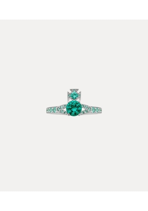 Vivienne Westwood Ismene Ring Platinum-turquoise-cz Platinum-turquoise-cz Unisex