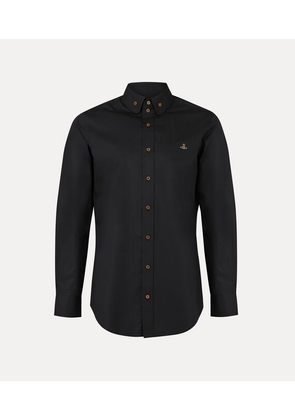 Vivienne Westwood Two Button Krall Shirt Compact Poplin Black 46 Men