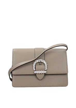 Jimmy Choo Gray Leather Crossbody Bag