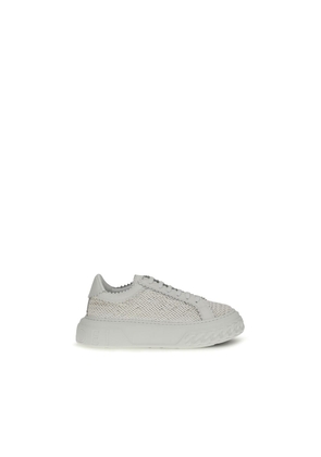 Casadei White Calf Leather Bos Taurus Chunky Sneakers - EU36/US6