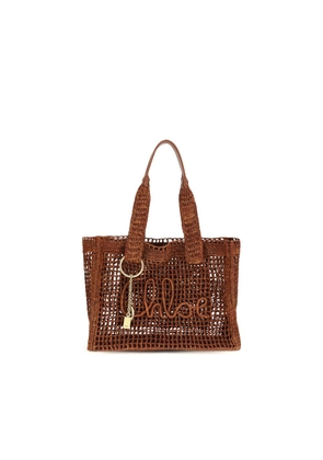 Chloé Brown Raffia Shoulder Bag