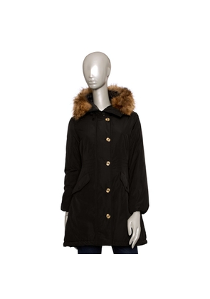 Black Polyester Jackets & Coat - M