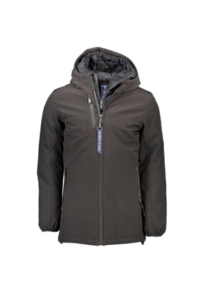 Yes Zee Black Polyester Jackets & Coat - XL