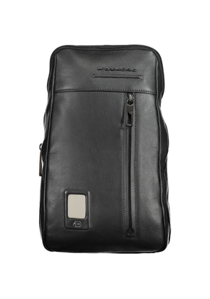 Piquadro Nero Leather Mens Shoulder Bag