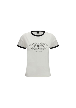 PINKO White Cotton T-Shirt - L