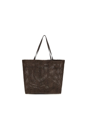 The Row Brown Raffia Shoulder Bag