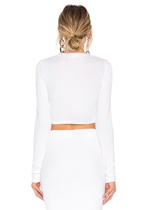 COTTON CITIZEN Verona Crop Long Sleeve in White. Size M. Also in S, XS, L.
