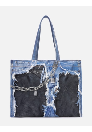 Denim Print Tote