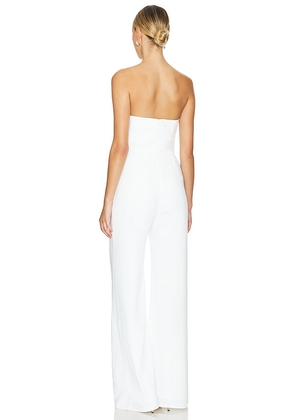 Amanda Uprichard Strapless Puzzle Jumpsuit in Ivory. Size S. Also in XS.