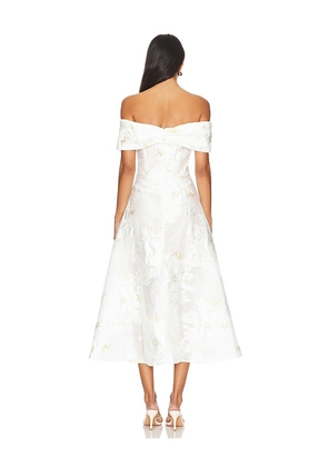 ELLIATT Octavia Midi Dress in Ivory. Size M. Also in S.