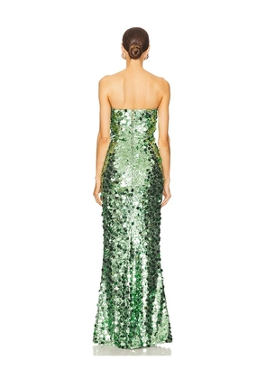Bronx and Banco Farah Strapless Gown in Green. Size S. Also in XS, M, L.
