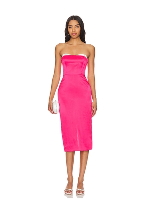Amanda Uprichard Meline Midi Dress in Pink. Size S. Also in M.