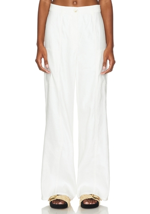 Central Park West Leila Linen Pant in White. Size S. Also in XS.