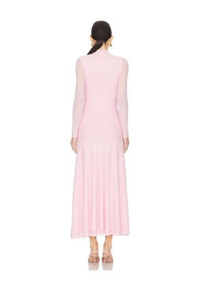 Bardot Lea Mesh Midi Dress in Pink. Size L. Also in S, XS, M.