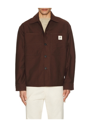 AGOLDE x RSVP Gallery Erving Shirt Jacket in Brown. Size XL/1X. Also in S.