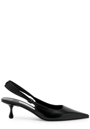 Jimmy Choo Amel 50 Slingback Leather Pumps - Black