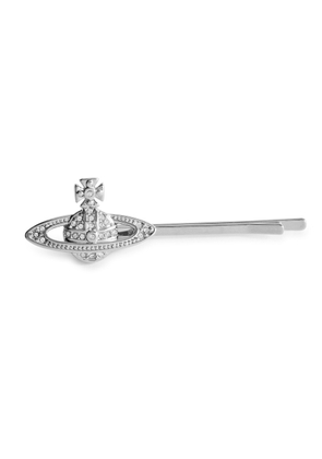 Vivienne Westwood Mini Bas Relief orb Hair Clip - Silver - One Size