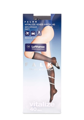 Falke Vitalize 40 Denier Knee-high Socks - Black - 3538 (IT35 - 38 / UK2 - 5)
