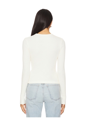 Citizens of Humanity Pilar Waffle Crewneck in White. Size S. Also in XS, XL.