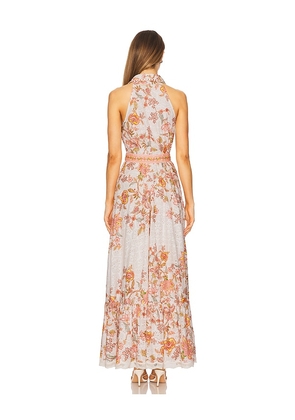 HEMANT AND NANDITA Long Shirt Dress With Buckle Belt in White,Pink. Size L. Also in S.