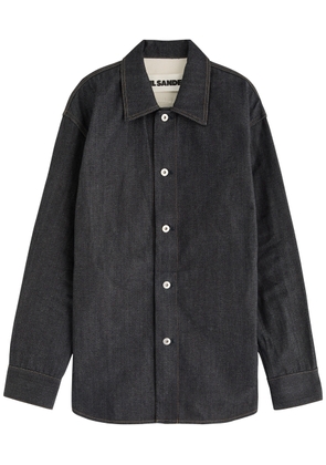 Jil Sander Contrast-stitch Denim Shirt - Dark Blue - M