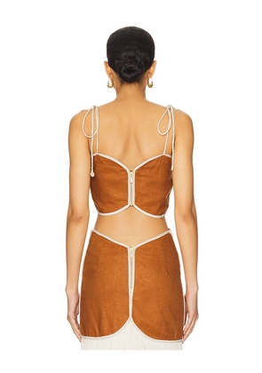 AZULU Ariel Top in Cognac. Size L. Also in XS.
