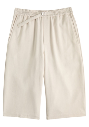 Ami Paris Elasticated Cotton Shorts - Off White - M