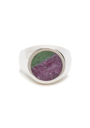 Legier Stone-embellished Signet Ring - Silver - 7.5 (O)
