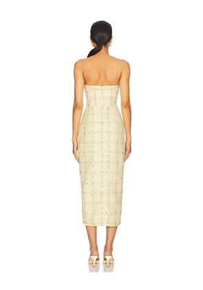 Amanda Uprichard Ivy Midi Dress in Yellow. Size M. Also in XL.