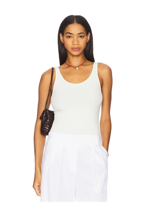 Enza Costa Military Rib Slim Tank Top in Ivory. Size XL. Also in M.
