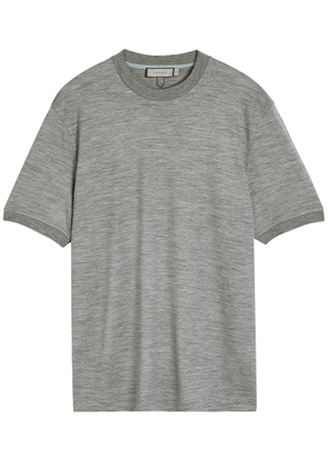 Canali Melange Wool T-shirt - Grey - 48 (UK38 / M)