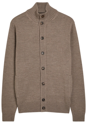 Slowear High-neck Wool Cardigan - Brown - 50 (UK40 / L)